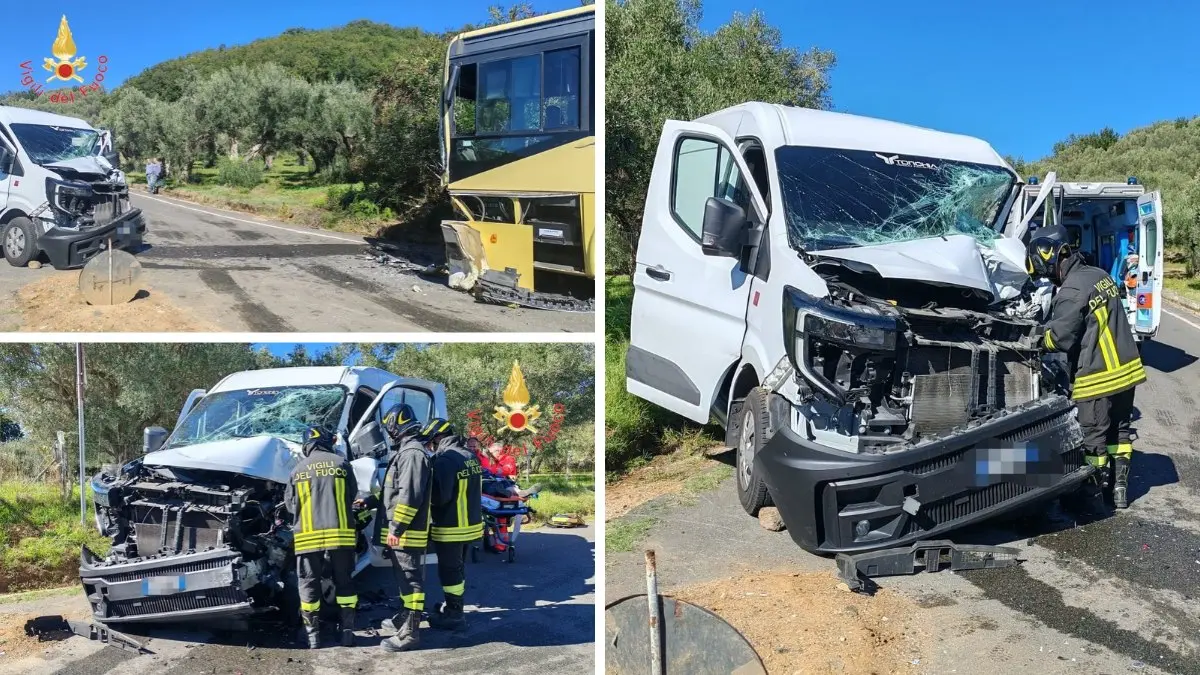 Incidente tra autobus e furgone sulla SP 120 tre feriti tra Petrizzi e San Vito sullo Ionio