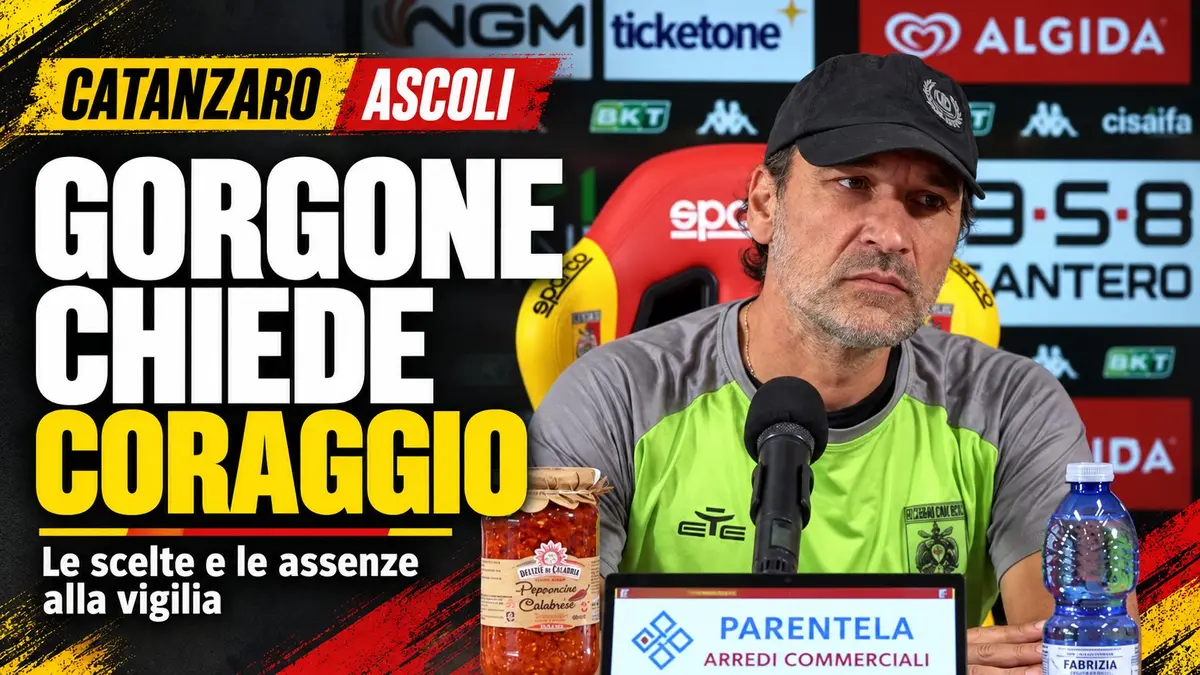 Catanzaro Ascoli, Gorgone tra dubbi e attese alla vigilia del Ceravolo. Video