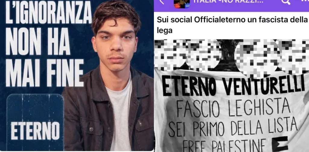 Parma, striscione contro “Eterno”, attivista della Lega: scoppia la polemica sui social
