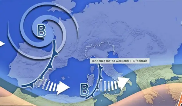 Meteo weekend: nuove perturbazioni sull’Italia tra piogge diffuse e neve in montagna