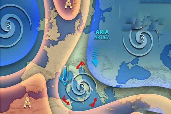 Previsioni Meteo: Weekend di forte instabilità con vortice ciclonico, piogge, temporali e neve, i dettagli