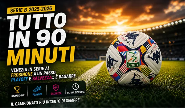 Serie B: Venezia promosso in Serie A, verdetti rimandati all’ultima giornata