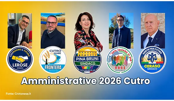 Elezioni comunali Cutro 2026: cinque candidati in corsa a sindaco, cresce l’attenzione su Pina Bruni unica donna