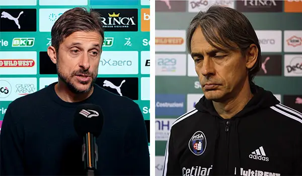 Palermo-Pisa 1-2: le reazioni di Dionigi, Inzaghi, Brunori e Rus nel post-partita (video)