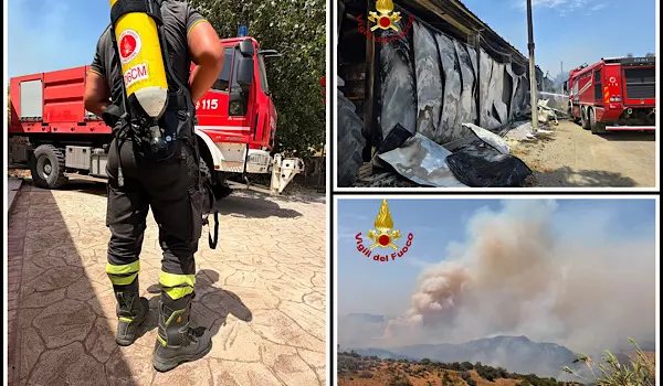 Incendi nel Crotonese, doppia emergenza tra Cirò Marina e Crotone: in azione Canadair, Vvf e Protezione Civile
