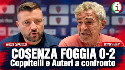 Cosenza Foggia 0-2, mister Coppitelli e mister Auteri a confronto tra occasioni mancate e ripartenze decisive