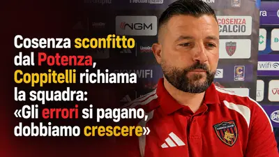 Cosenza sconfitto dal Potenza, Coppitelli richiama la squadra: «Gli errori si pagano, dobbiamo crescere»