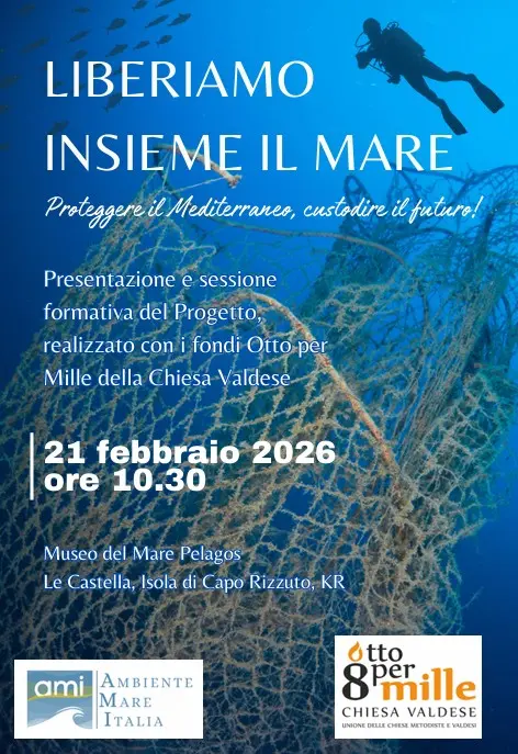 “Liberiamo insieme il mare”: al Museo Pelagos di Le Castella un progetto promosso da Ambiente Mare Italia