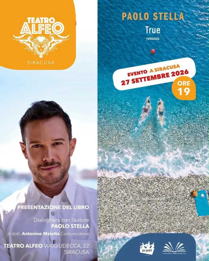 Evento libero in Ortigia, Paolo Stella presenta il suo romanzo “True” al teatro Alfeo