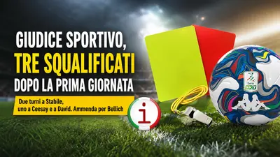 Serie B, Giudice Sportivo dopo la prima giornata: tre squalificati e ammende per quattro club