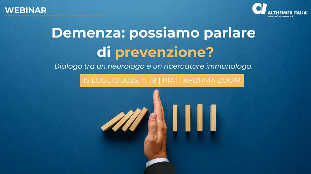 Prevenire la demenza: è possibile? Un neurologo e un ricercatore immunologo a confronto nel webinar gratuito della Federazione Alzheimer Italia