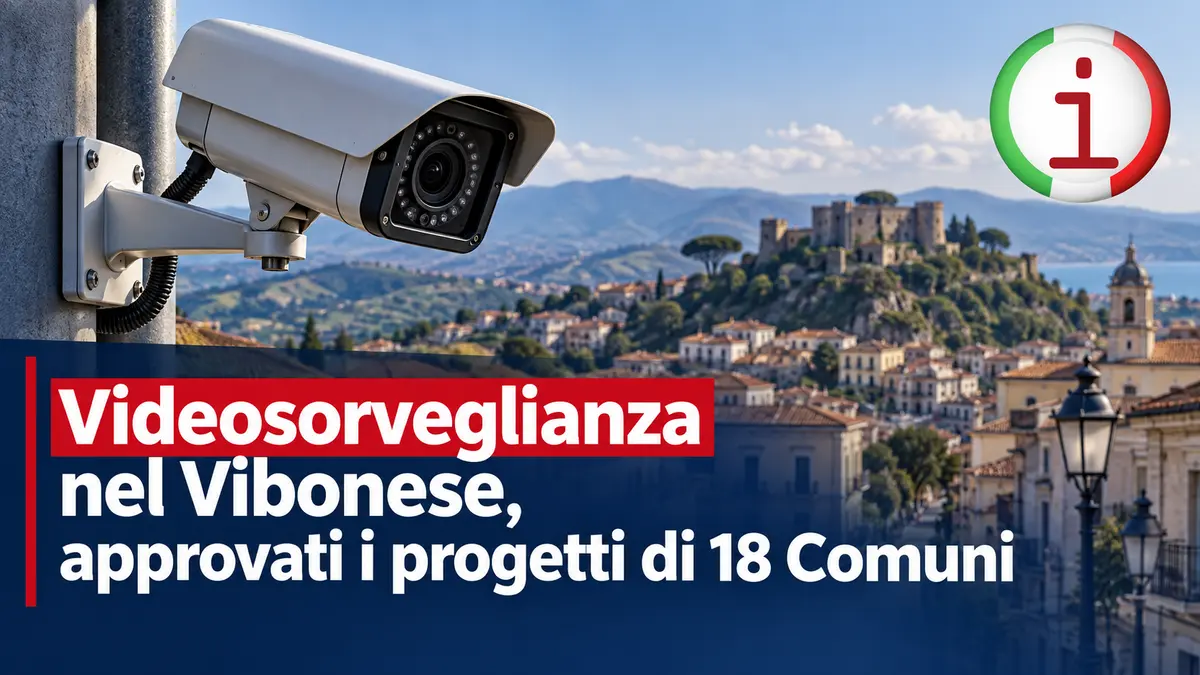 Videosorveglianza nel Vibonese, approvati i progetti di 18 Comuni per rafforzare la sicurezza