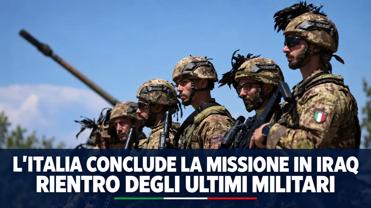 L'Italia conclude la missione in Iraq: rientro degli ultimi militari