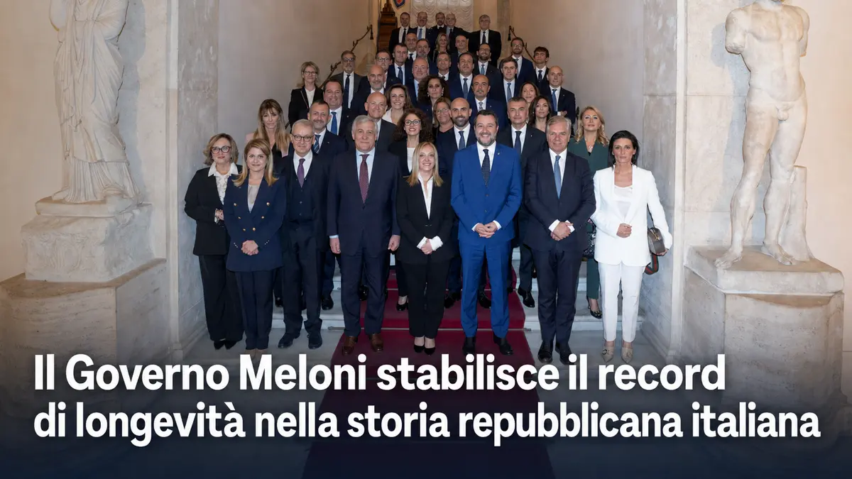 Il Governo Meloni stabilisce il record di longevità nella storia repubblicana italiana