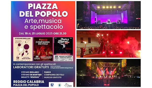 Lunghi applausi per Stefano De Martino chiudono “Piazza del Popolo, Arte, Musica e Teatro”, Un successo la tre giorni di eventi del Reggio Fest 2025
