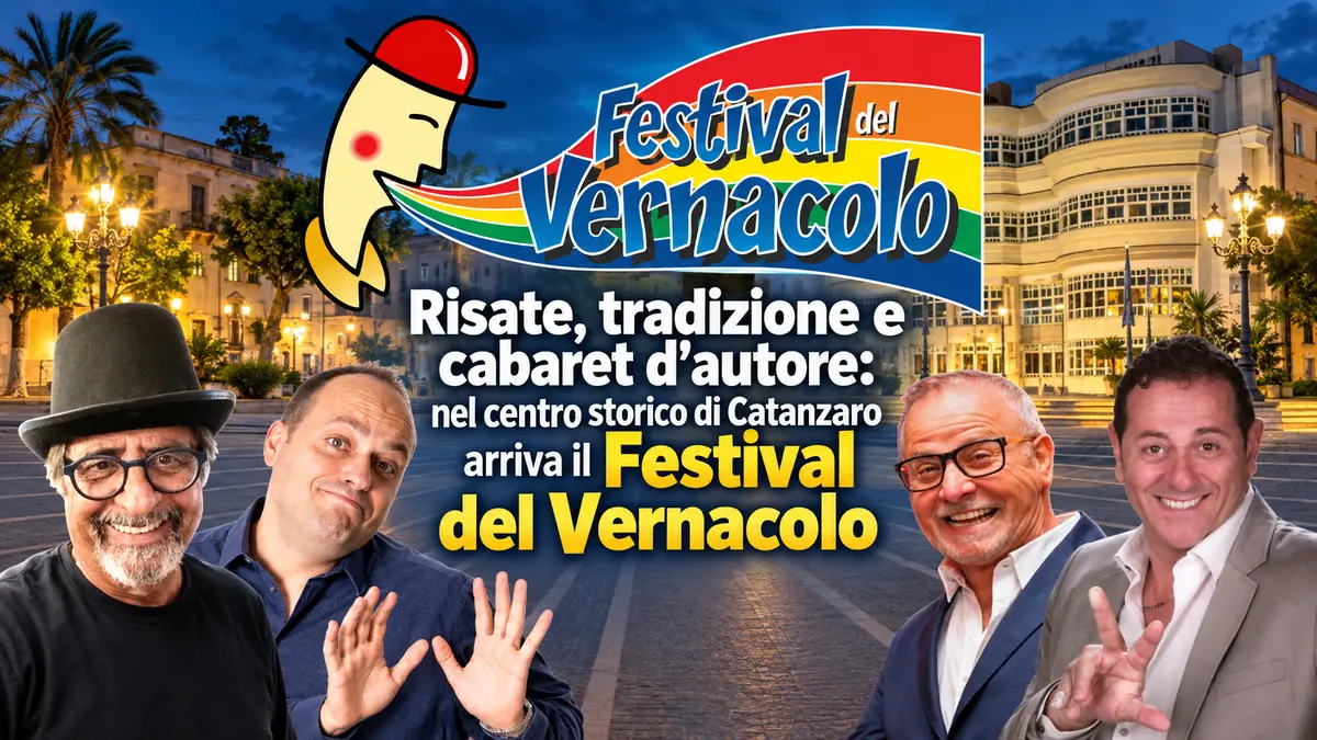 Risate, tradizione e cabaret d’autore: nel centro storico di Catanzaro arriva il Festival del Vernacolo