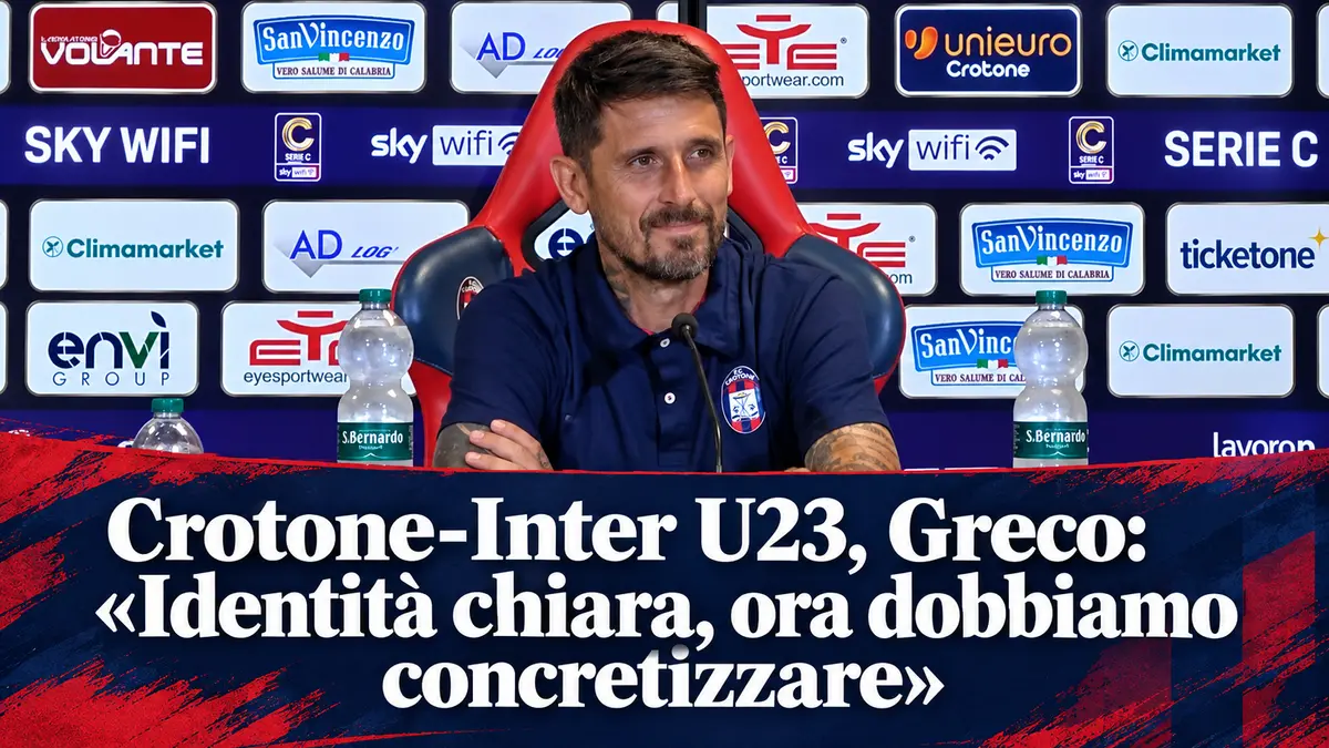 Crotone-Inter U23, Greco prepara la sfida: «Identità chiara, ora dobbiamo concretizzare». Video