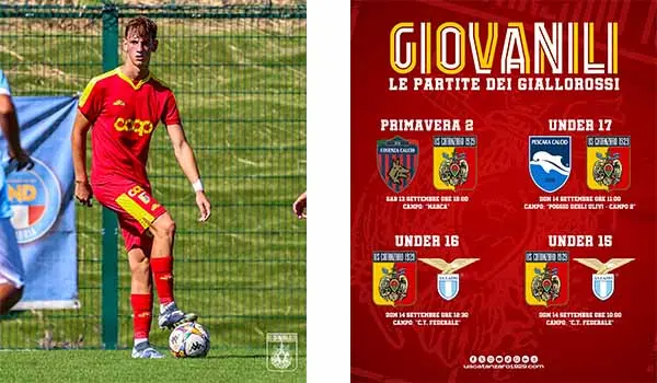 Settore giovanile Catanzaro, in campo Primavera 2, Under 17, 16 e 15