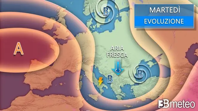 Previsioni Meteo: ultimi temporali tra martedì e mercoledì, poi ritorna il sole