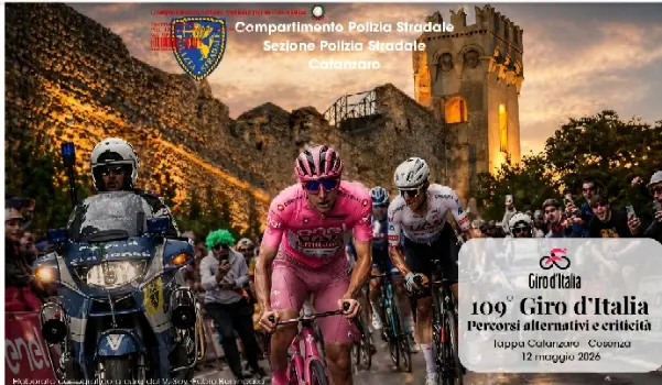 Giro d’Italia 2026 in Calabria: viabilità, percorsi alternativi e criticità tra Catanzaro e Cosenza