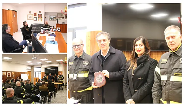 Il Sindaco e la Vicesindaca di Catanzaro incontrano i Vigili del Fuoco del Comando provinciale.