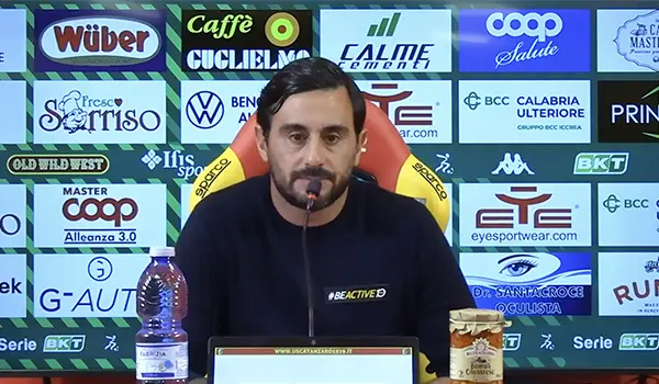 Catanzaro-Juve Stabia 2-2, le parole di Mister Aquilani nel dopo gara. Video