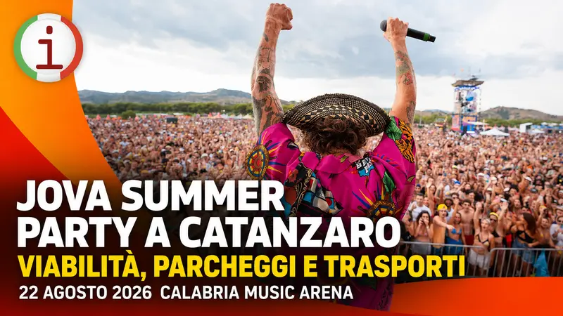 Jova Summer Party a Catanzaro come arrivare parcheggi navette e viabilità per il 22 agosto