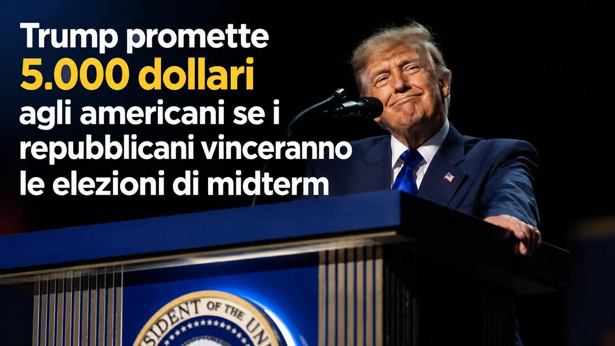 Trump promette 5.000 dollari agli americani se i repubblicani vinceranno le elezioni di midterm