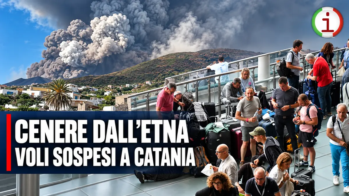 Cenere dell’Etna, aeroporto di Catania chiuso e voli sospesi fino a lunedì