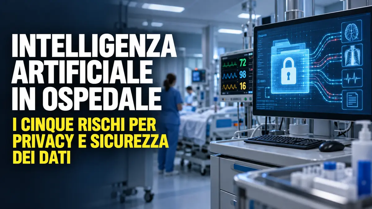 Intelligenza artificiale negli ospedali, i cinque rischi per la privacy dei pazienti
