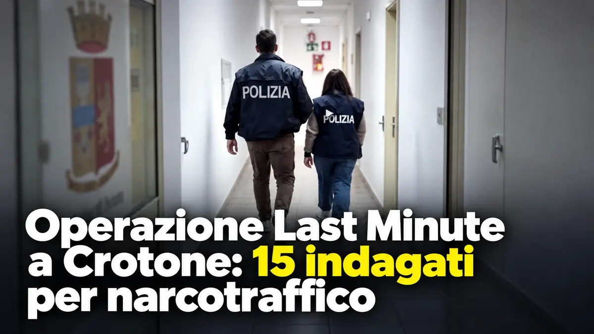 Operazione Last Minute a Crotone: 15 indagati per narcotraffico