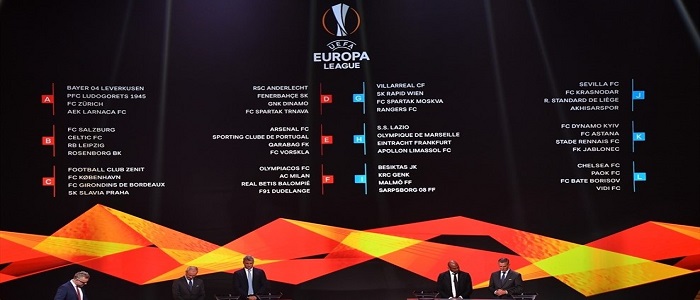 Sorteggi Europa League: il Milan pesca Olympiacos e Betis, la Lazio sfida il Marsiglia