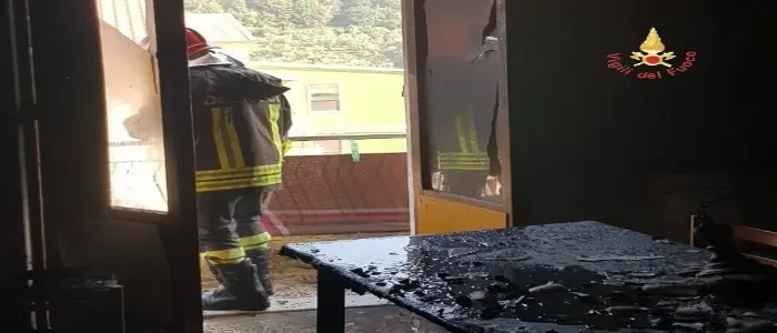 Incendio abitazione questa mattina in Via Dante Alighieri, nel comune di Nocera Terinese (CZ)