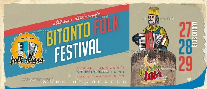 Bitonto Folk Festival: domani Ta.Tara.Tatà