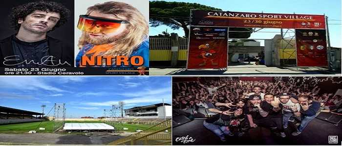 "Catanzaro Sport Village", Domani sera il doppio concerto di Eman e Nitro stadio Ceravolo di (Cz)
