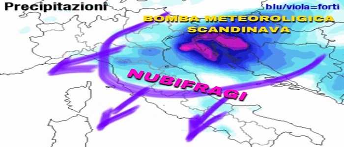 Meteo: Dalla Scandinava, in arrivo la bomba meteorologica, previsioni su Nord, Centro, Sud e Isole