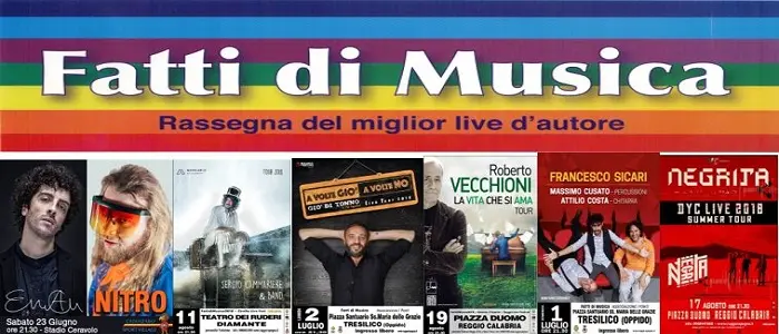 Sabato a Catanzaro stadio Ceravolo "fatti di musica 2018" con il doppio concerto di Eman e Nitro