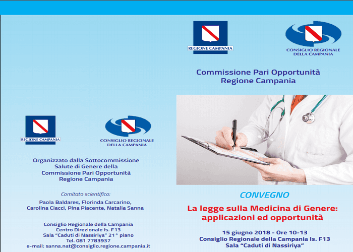 Napoli, convegno "La legge sulla Medicina di Genere: applicazioni ed opportunità"