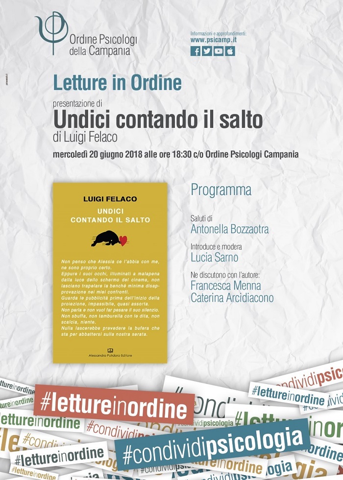 Napoli, Letture in Ordine, presentazione di "Undici contando il salto" di Luigi Felaco