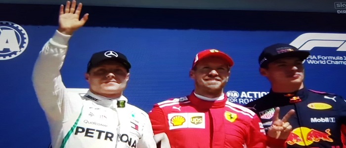 F1: Vettel in pole è Record al Gp del Canada, 2 Bottas, 3 Verstappen e 4 Hemilton
