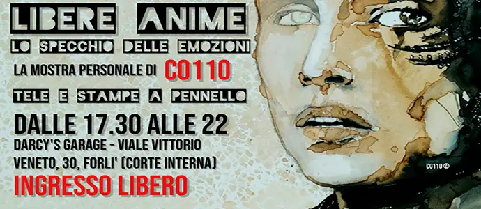 "Libere Anime. Lo specchio delle emozioni" la mostra personale di C0110 a Forlì