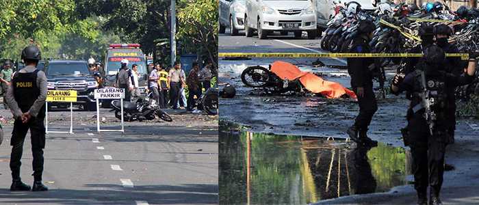 Indonesia: 4 kamikaze in motocicletta contro sede polizia Surabaya