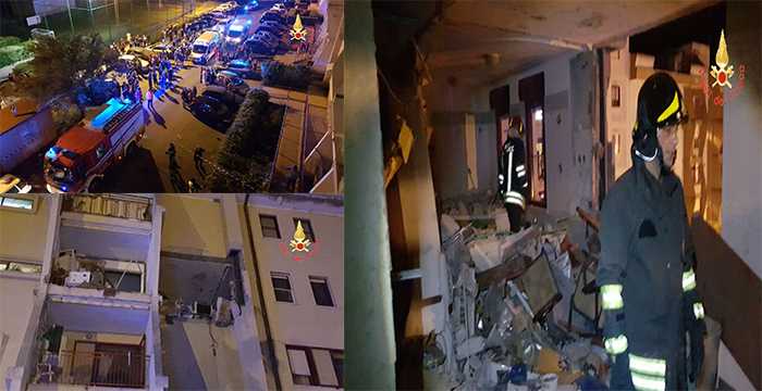Tragedia, Crotone, violenta esplosione in palazzina, 2 morti e 4 feriti una bimba gravissima