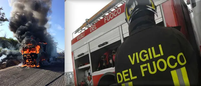 Autostrade: tir in fiamme, A2 bloccata tra Lamezia e Falerna (Foto e Video)