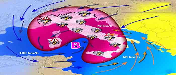 Meteo: Ciclone in formazione maltempo e venti impetuosi, previsioni su Nord, Centro, Sud e Isole