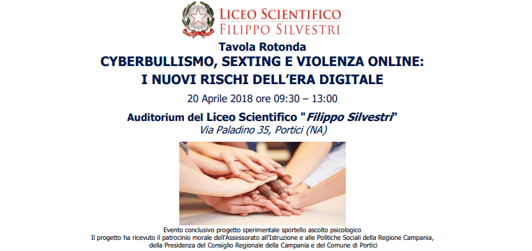 Cyberbullismo, sexting e violenza online, a Portici un convegno sui nuovi rischi della rete