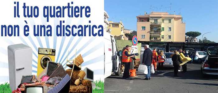 Rifiuti: 120 ton raccolte a Roma, campagna "Il tuo quartiere non e' una discarica"
