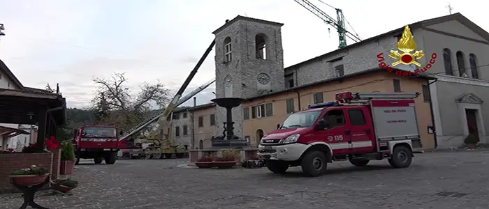 Terremoto: Crollato piccolo campanile chiesa Muccia