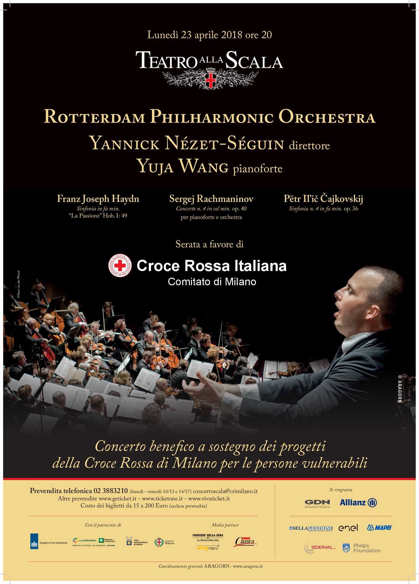 Milano, 23 aprile: un concerto benefico per Croce Rossa al Teatro alla Scala