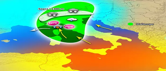 Meteo: Temporali, Neve e Sole, previsioni sui Nord, Centro, Sud e Isole